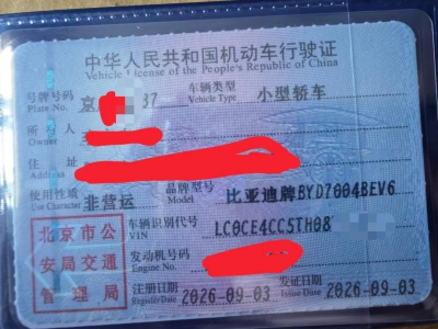 鲸牌链-京牌车长租平台-闲置京牌车长租:3000 元/月 比亚迪海豚自由版本 5座 纯电小轿车 尾号7