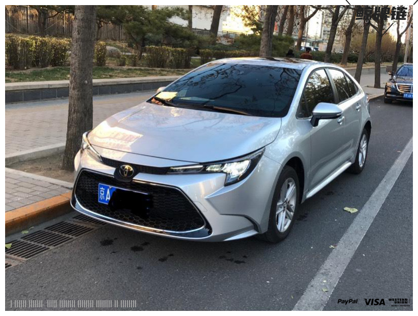 侧面-闲置京牌车长租：3750 元/月 丰田雷凌 5座 汽油小轿车 尾号5 