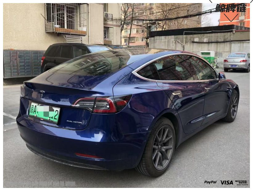 鲸牌链-京牌车长租平台-闲置京牌车长租：4000 元/月 特斯拉Model 3 四驱长续航 5座 纯电小轿车 尾号2 