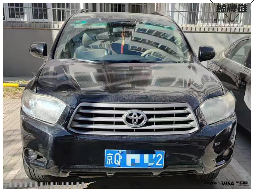 鲸牌链-京牌车长租平台-闲置京牌车长租：2300 元/月 丰田汉兰达运动版两驱 5座 汽油SUV 尾号2 