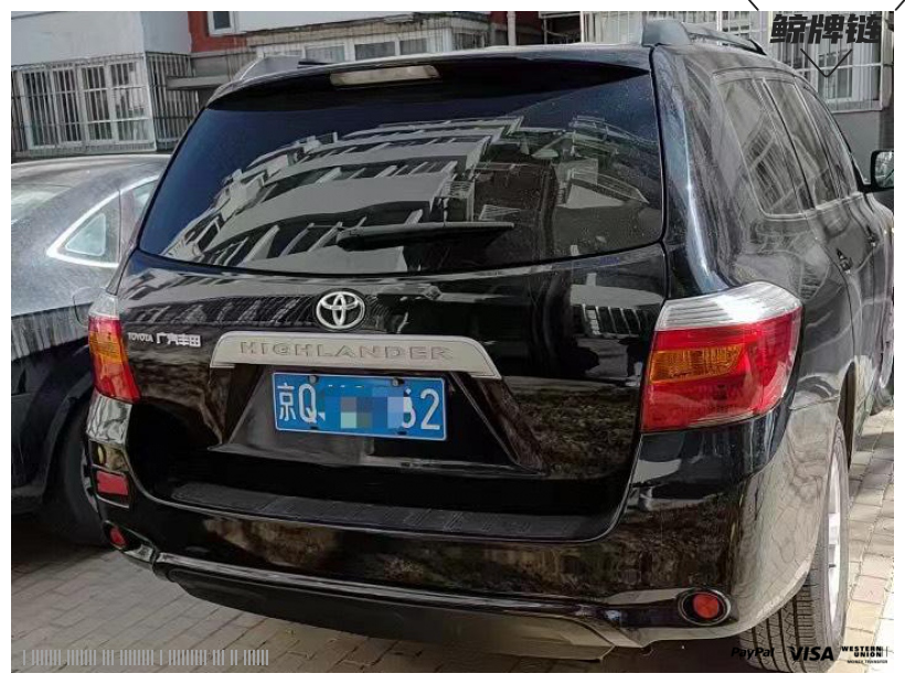 鲸牌链-京牌车长租平台-闲置京牌车长租：2300 元/月 丰田汉兰达运动版两驱 5座 汽油SUV 尾号2 