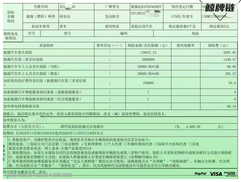 鲸牌链-京牌车长租平台-闲置京牌车长租：3500 元/月 北汽极狐阿尔法T5pro 5座 纯电SUV 尾号1 