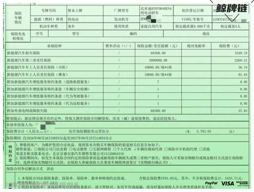 鲸牌链-京牌车长租平台-闲置京牌车长租:3000 元/月 比亚迪海豚自由版本 5座 纯电小轿车 尾号7